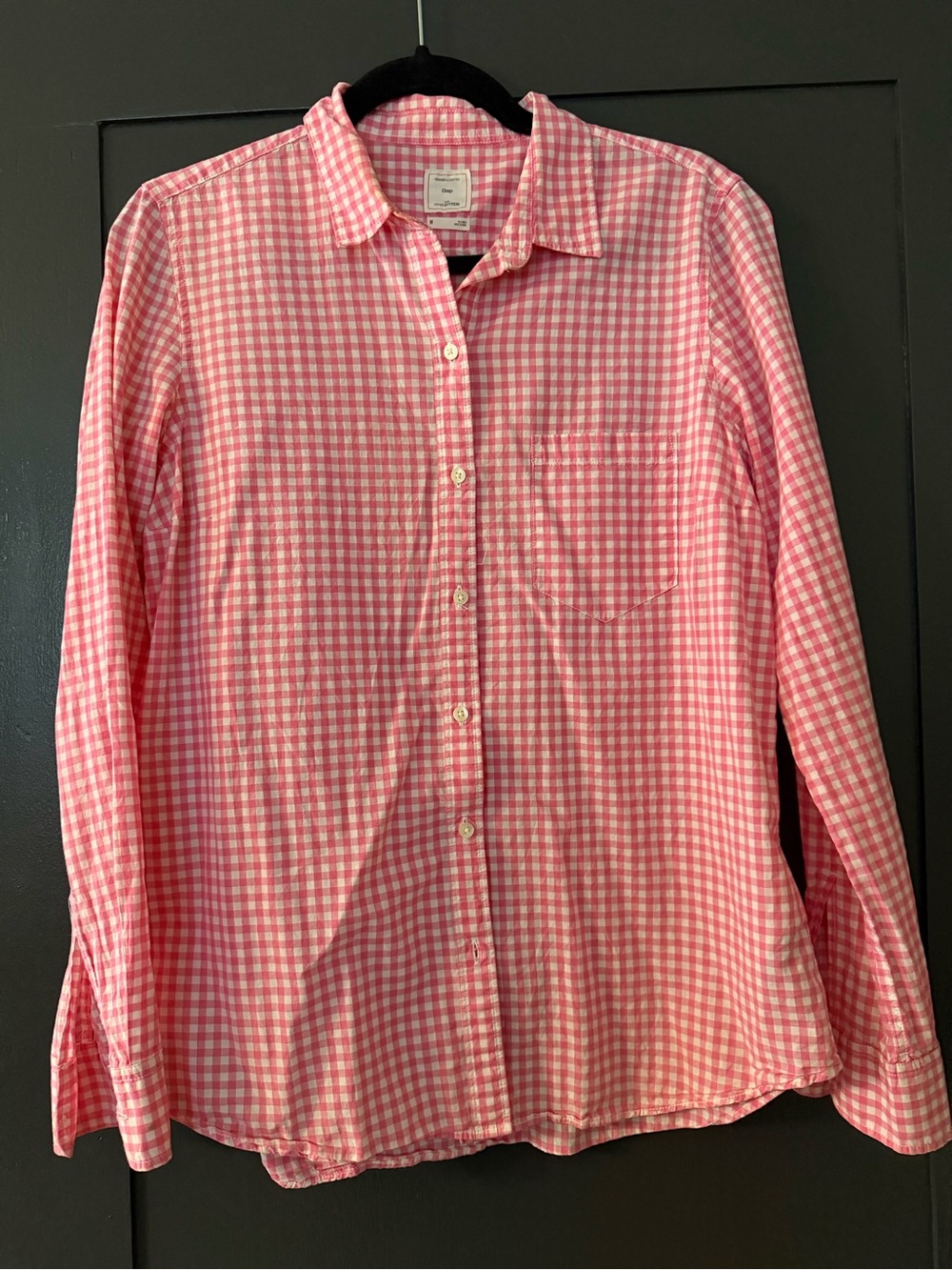 GAP Pink Gingham Button-Down Shirt